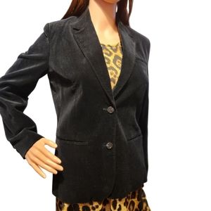 Vintage black velvet women's blazer sz. S